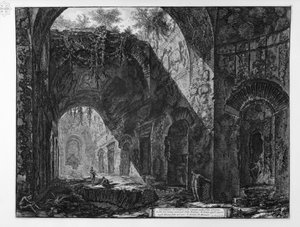 Interior del Templo de Canopo en la Villa Adriana de Giovanni Battista Piranesi